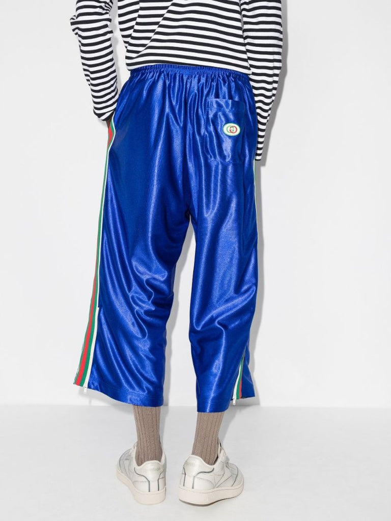 Web Stripe Cropped Track Pants