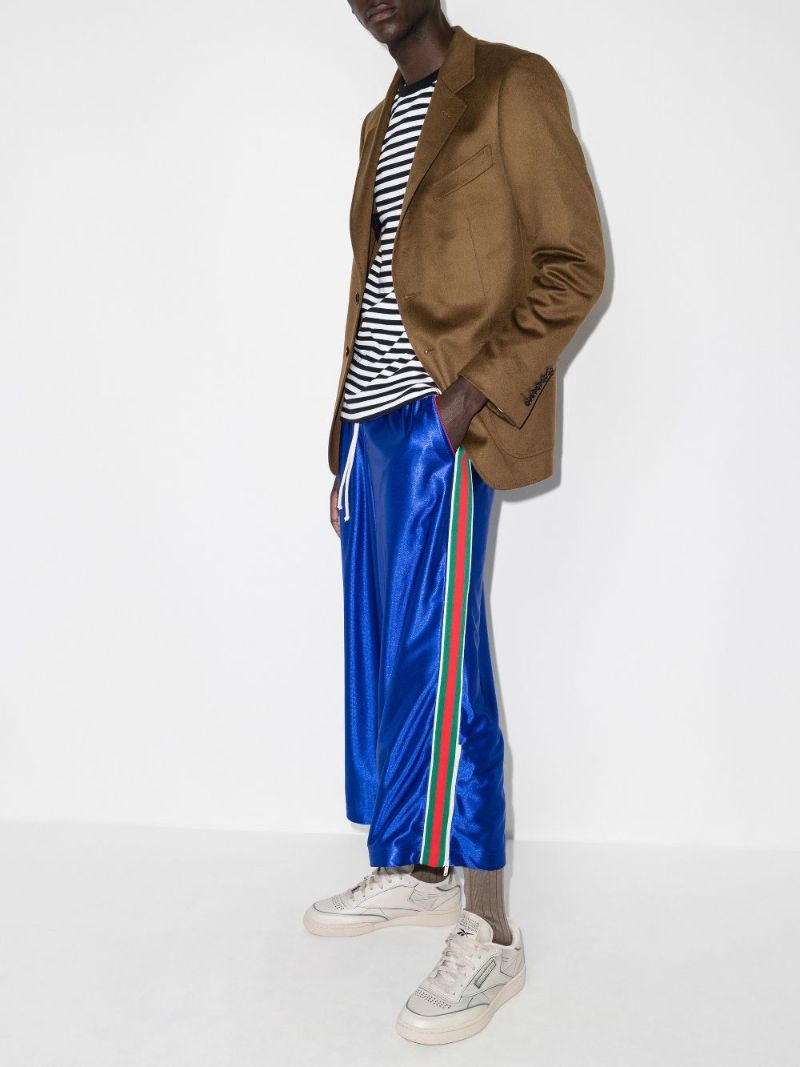 Web Stripe Cropped Track Pants