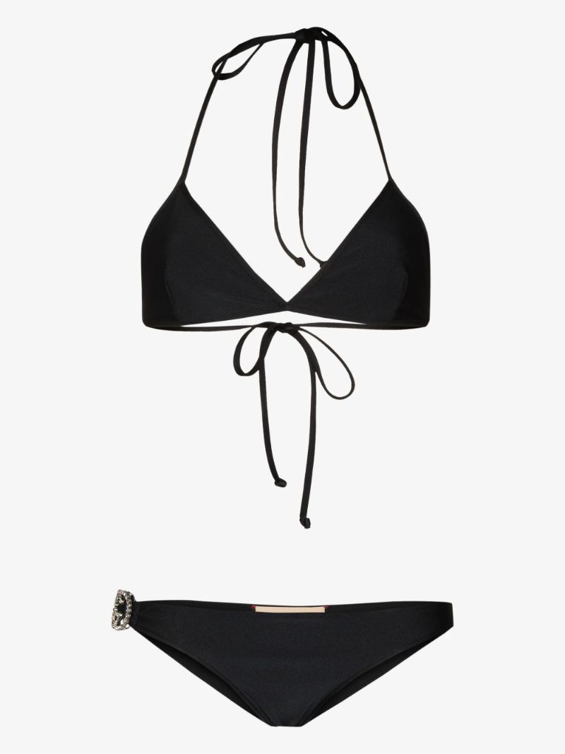 Gg Buckle Triangle Bikini