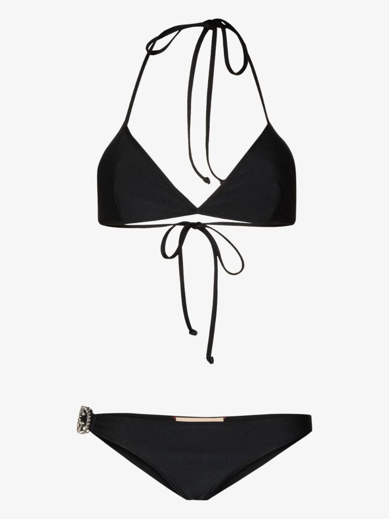 Gg Buckle Triangle Bikini