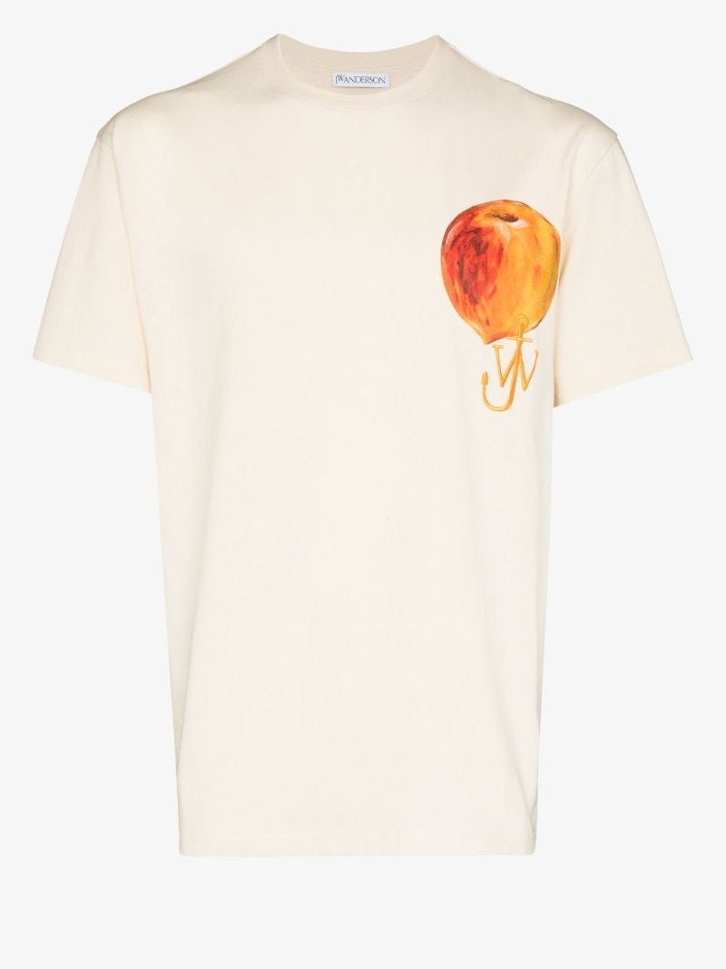 Peach Print Cotton T-shirt