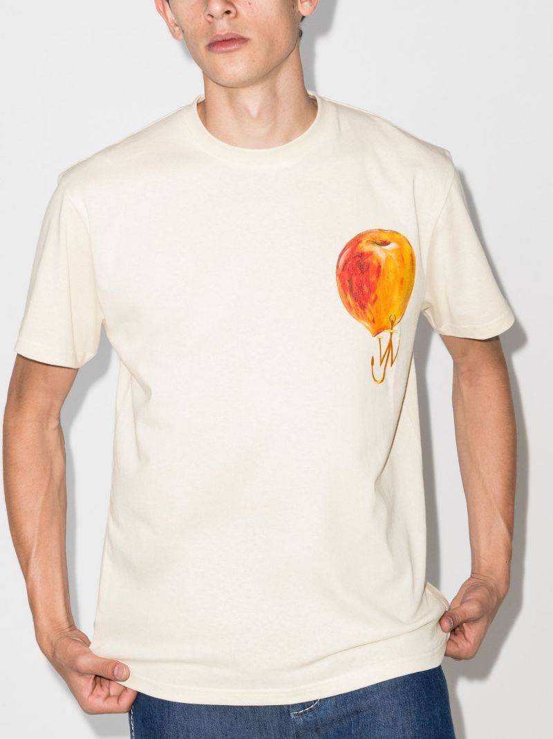 Peach Print Cotton T-shirt