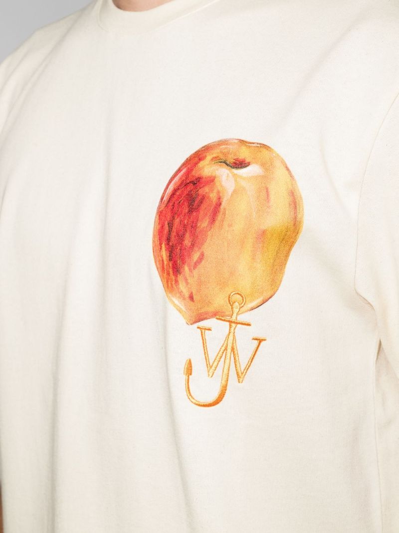 Peach Print Cotton T-shirt