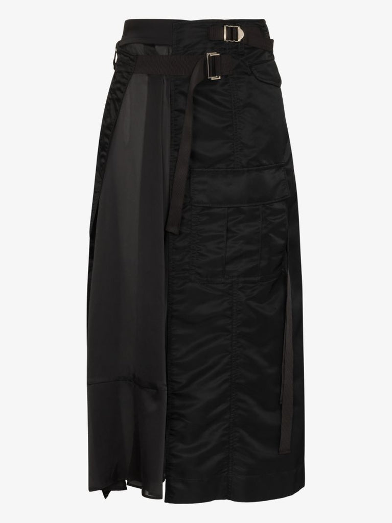 Panelled Wrap Maxi Skirt