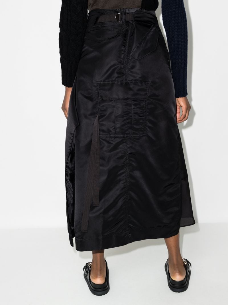 Panelled Wrap Maxi Skirt