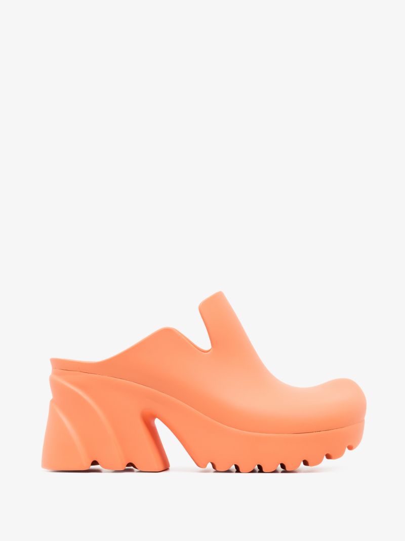 Orange Flash 95 Platform Rubber Clogs