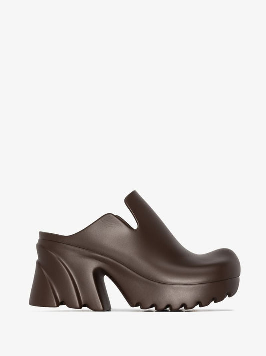 Brown Flash 95 Platform Rubber Clogs