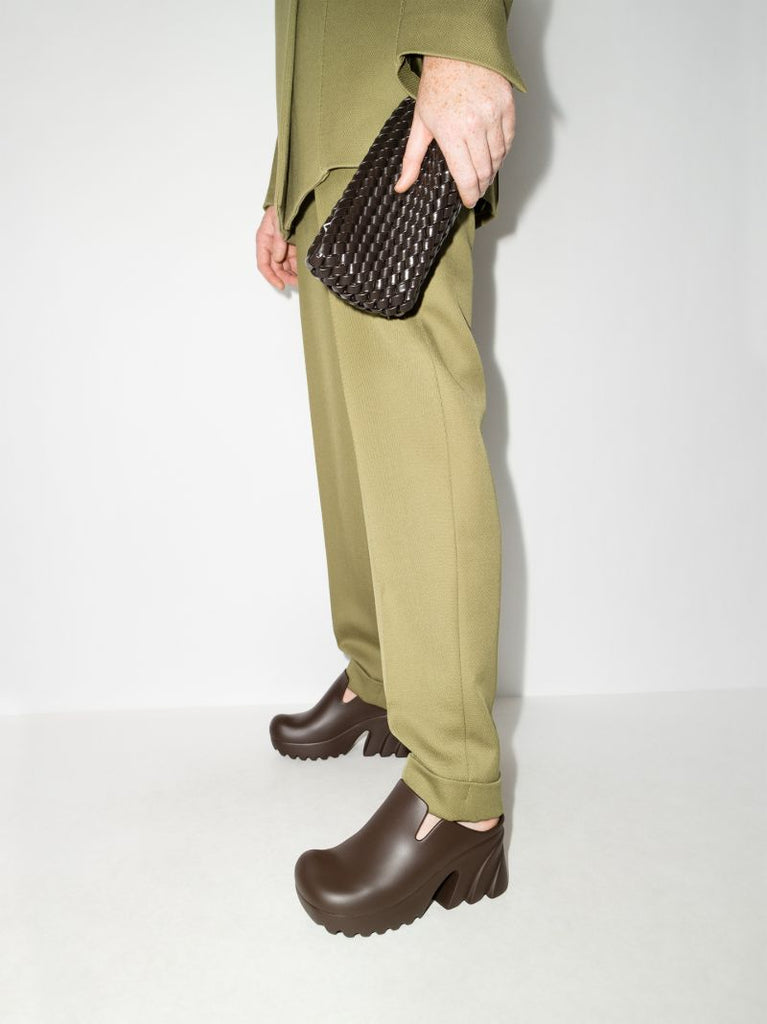 Brown Flash 95 Platform Rubber Clogs