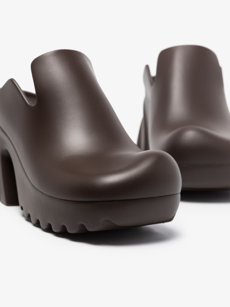 Brown Flash 95 Platform Rubber Clogs