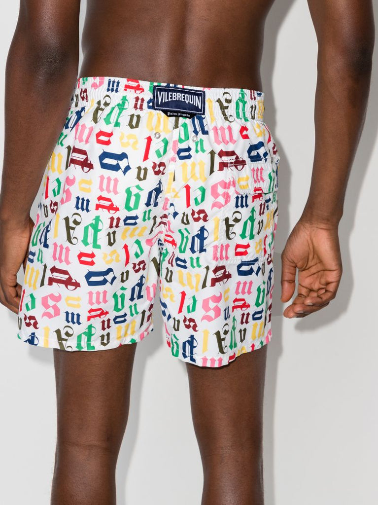X Vilebrequin Monogram Print Swim Shorts