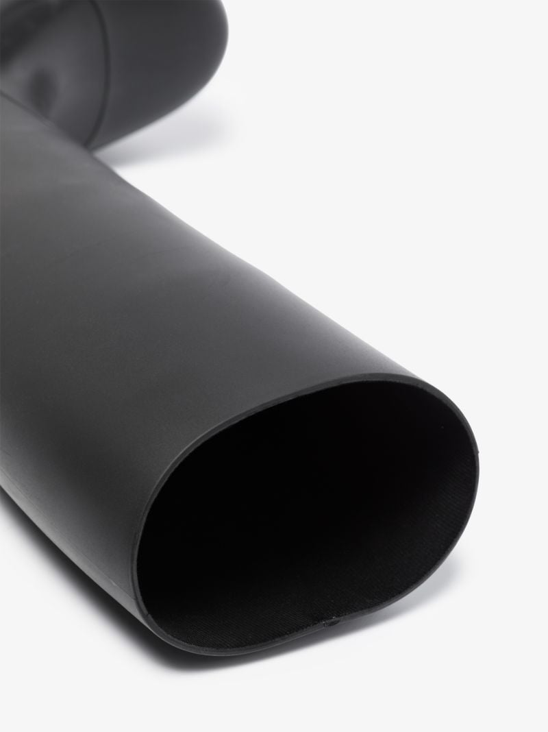 Black Puddle Knee-high Rubber Boots
