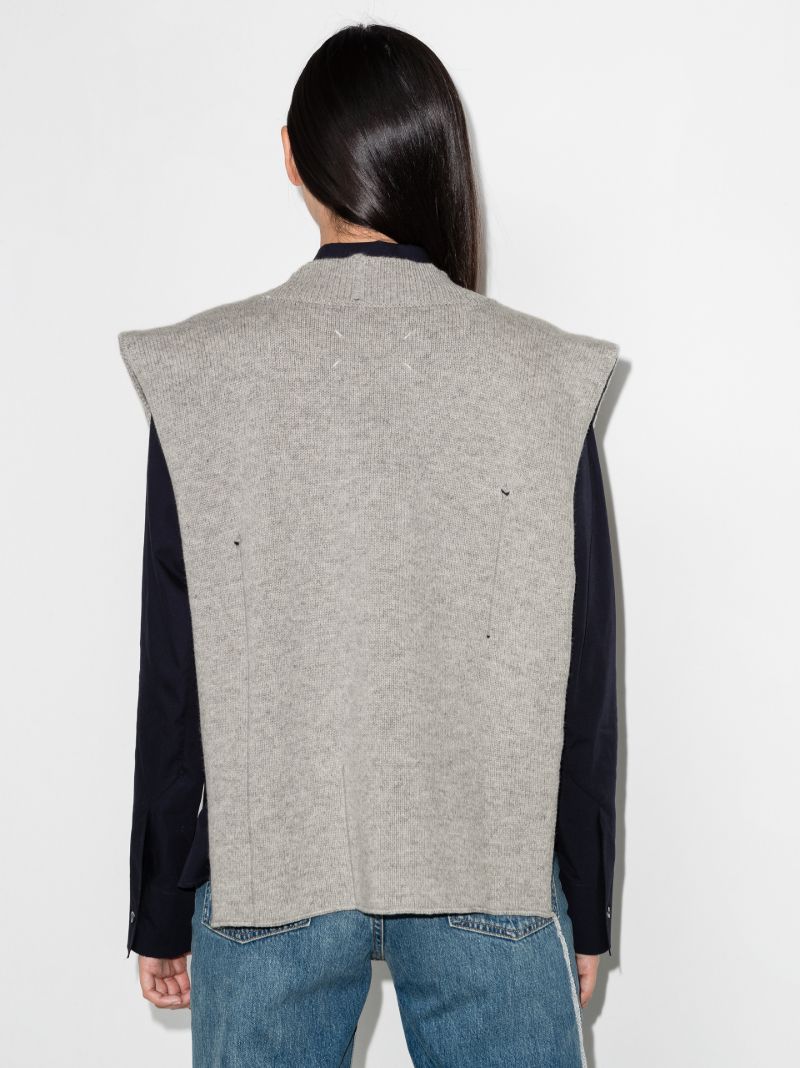 Distressed Knit Wool Poncho