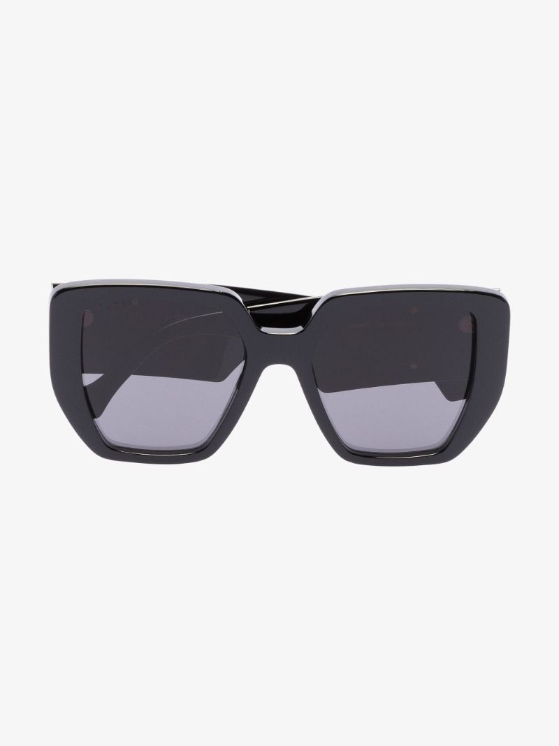 Black Gg Square Oversized Sunglasses