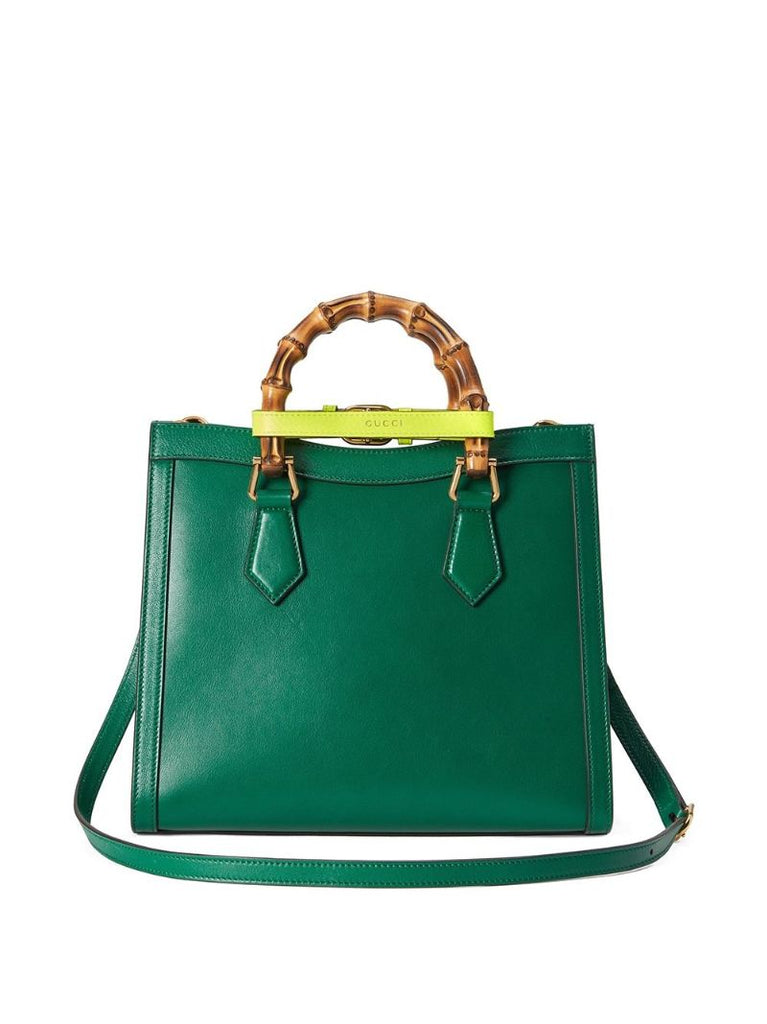 Green Leather Small Leather Top Handle Bag