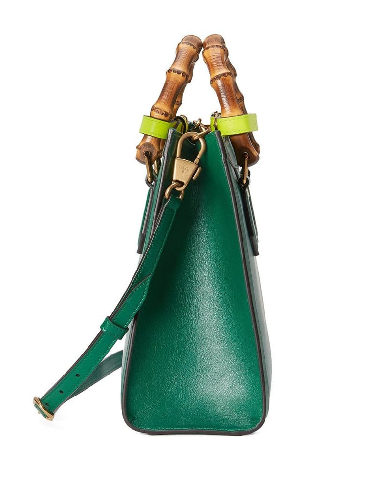 Green Leather Small Leather Top Handle Bag