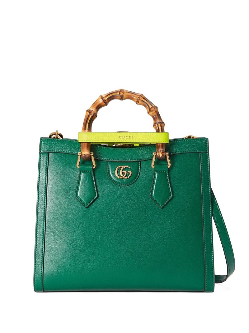 Green Leather Small Leather Top Handle Bag