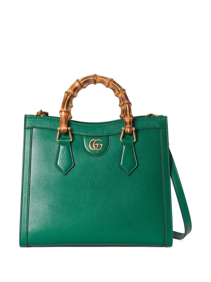 Green Leather Small Leather Top Handle Bag
