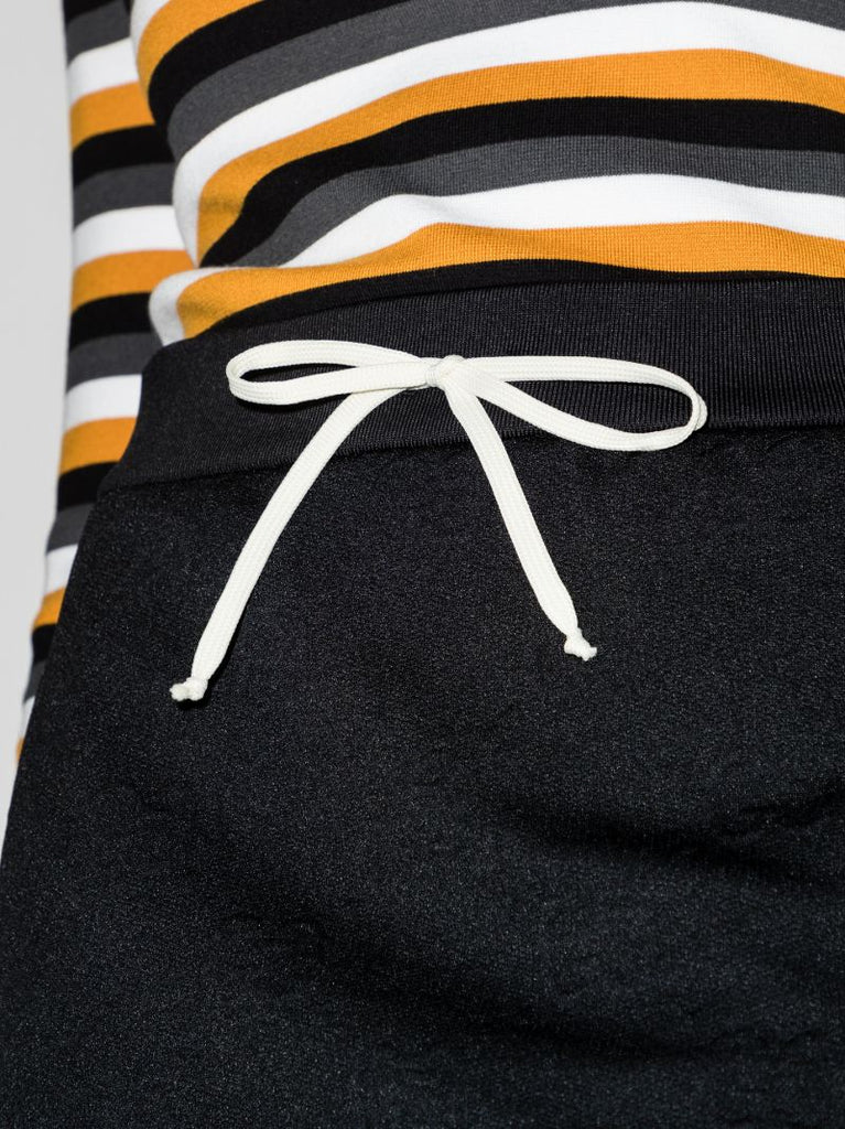 Embossed Drawstring Mini Skirt