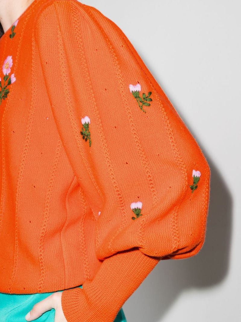 Embroidered Floral Sweater