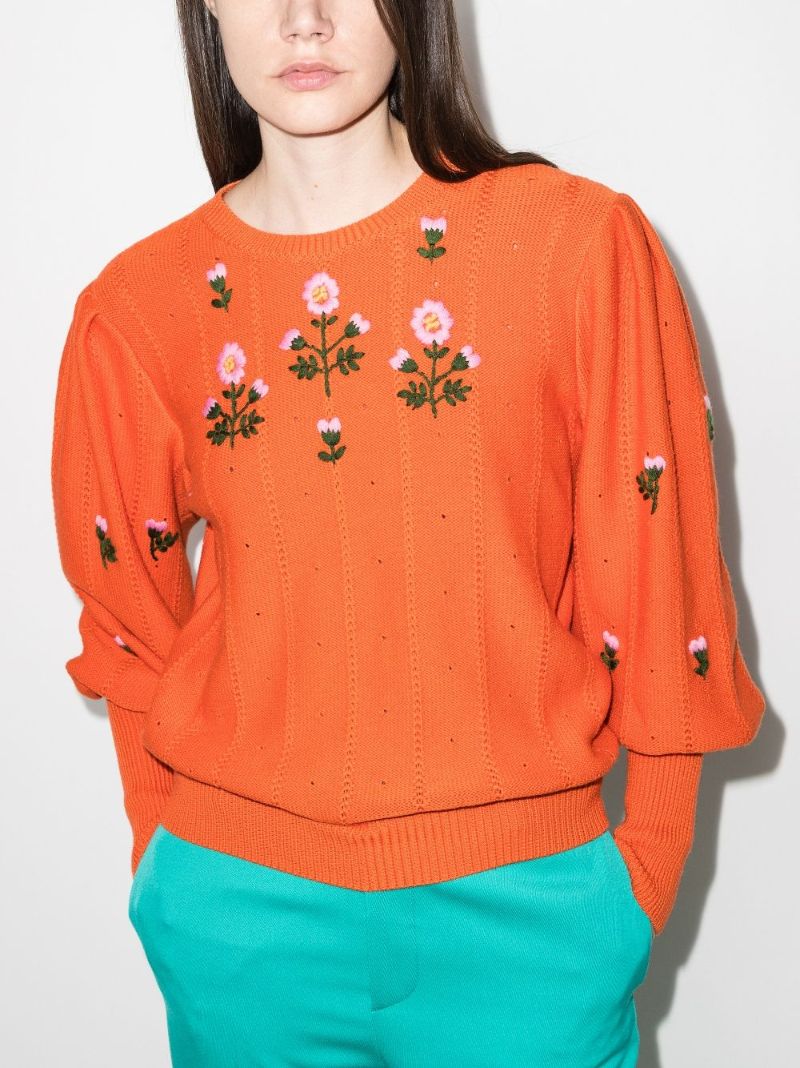 Embroidered Floral Sweater