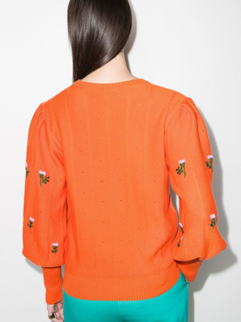 Embroidered Floral Sweater
