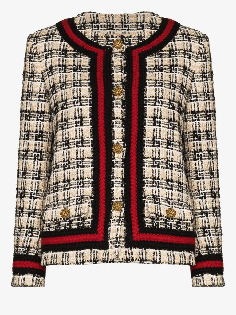 Gg Check Tweed Jacket