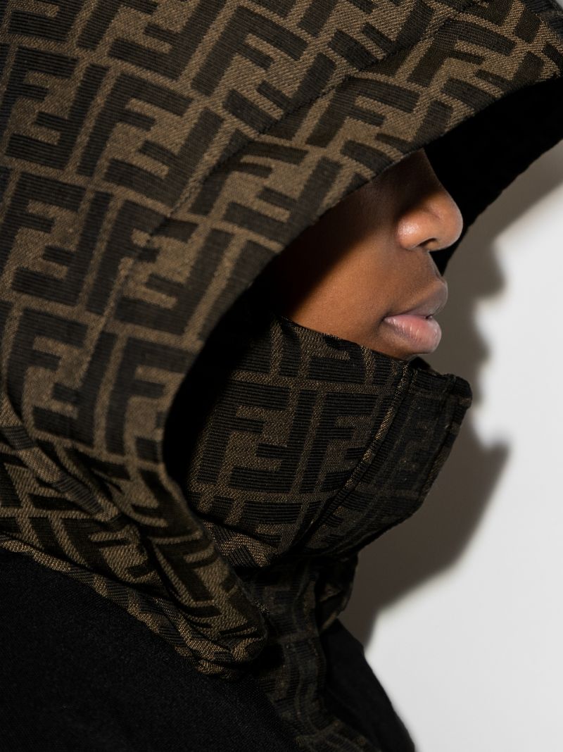 Ff Monogram Cropped Puffer Jacket