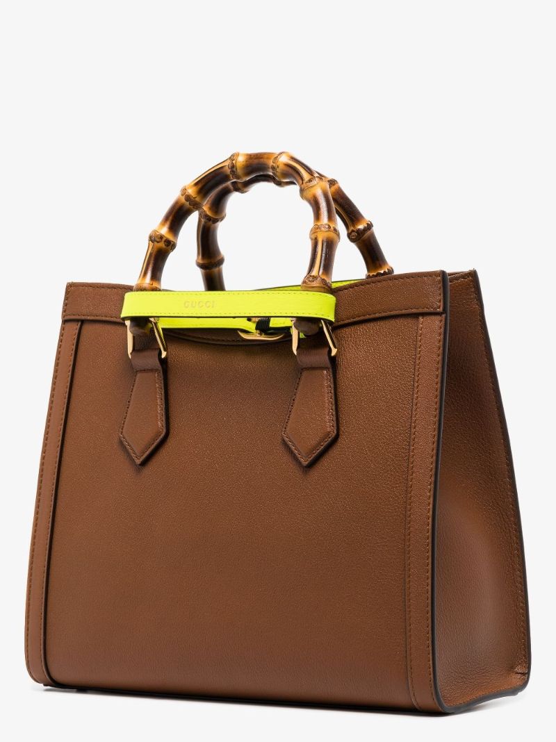 Brown Diana Medium Leather Tote Bag