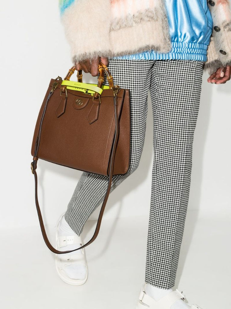 Brown Diana Medium Leather Tote Bag