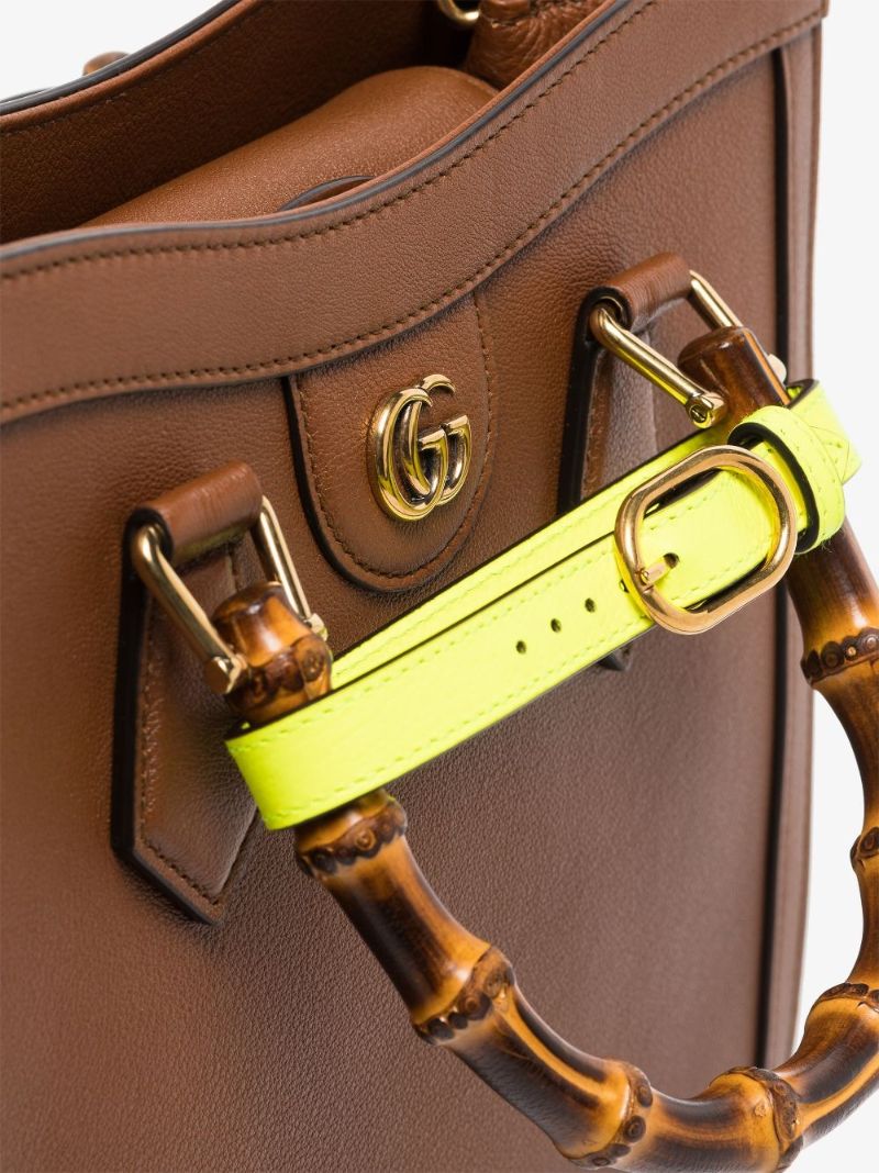 Brown Diana Medium Leather Tote Bag
