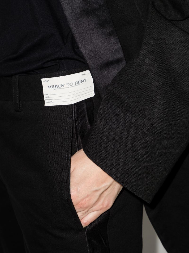 Black Rental Flared Trousers