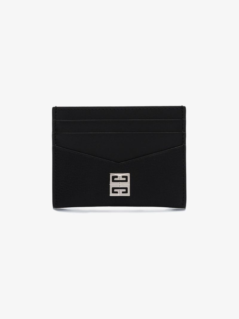 Black 4g Logo Leather Card Holder