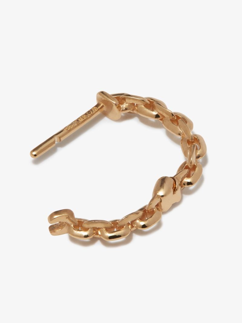 18k Yellow Gold Knife Edge Hoop Earring