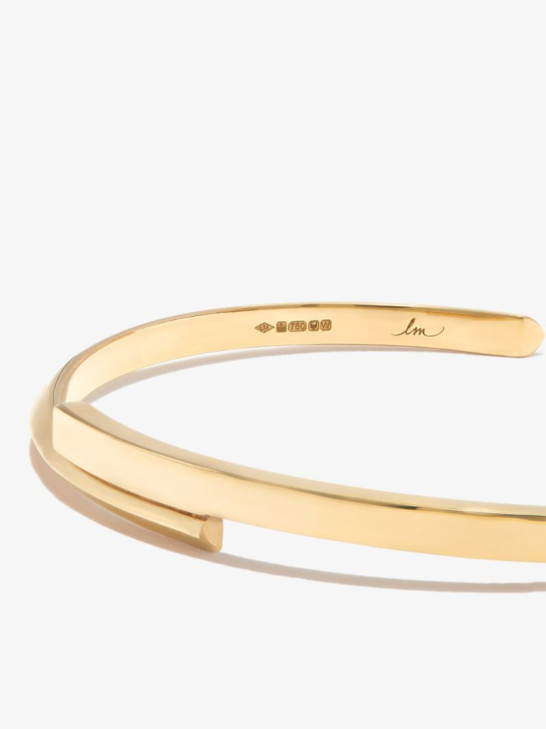 18k Yellow Gold Knife Edge Bangle