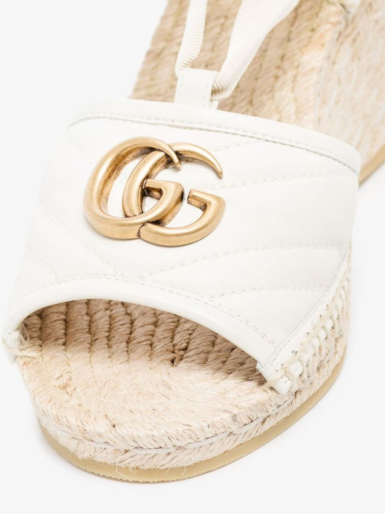 White Pilar 80 Wedge Espadrilles