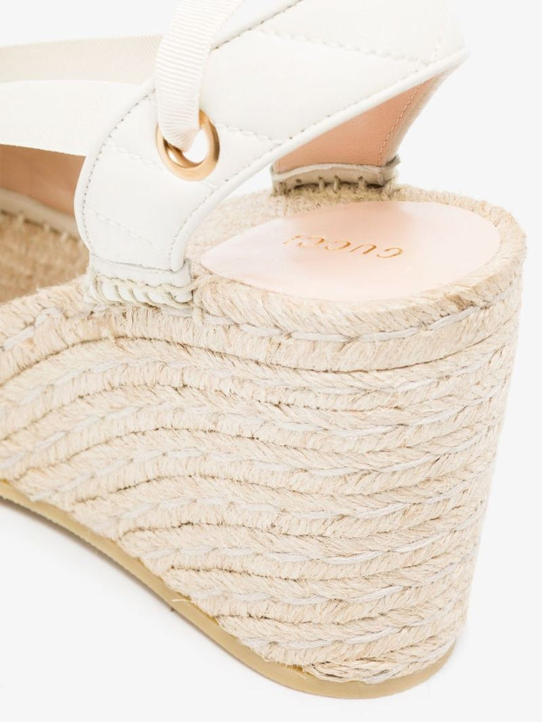 White Pilar 80 Wedge Espadrilles