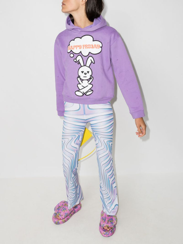 Friday Print Distressed Hoodie