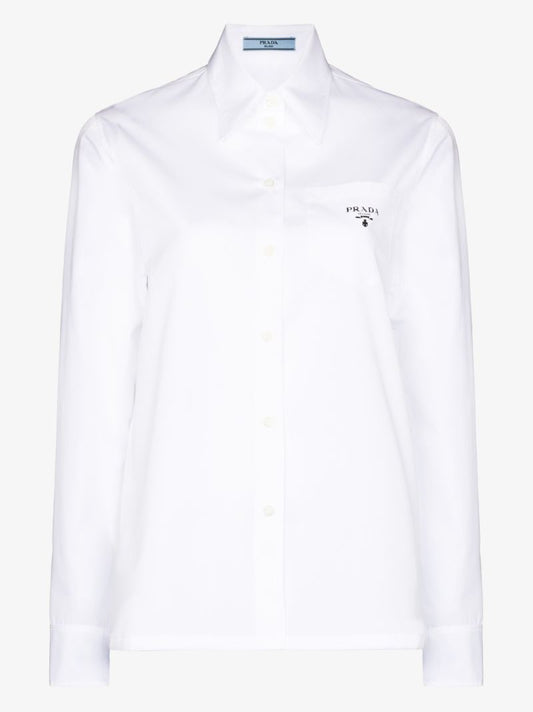 Embroidered Logo Cotton Shirt