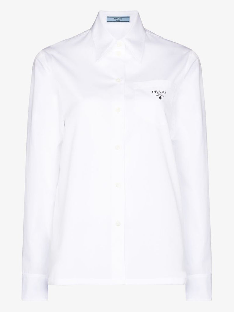 Embroidered Logo Cotton Shirt