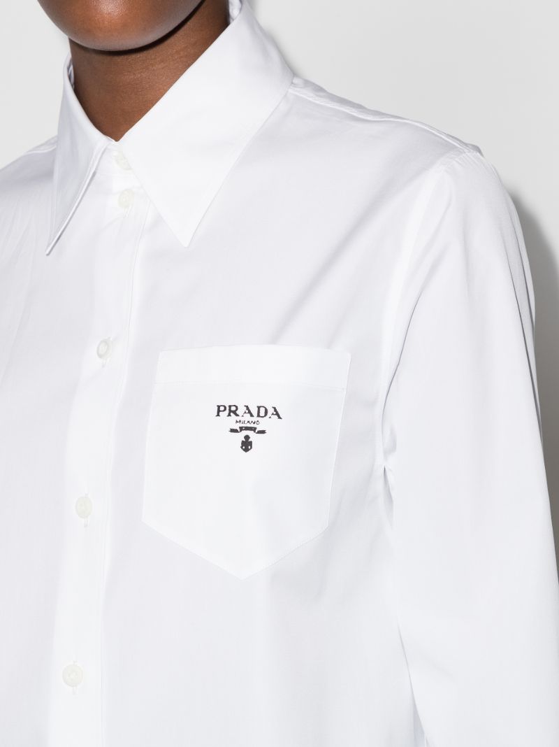 Embroidered Logo Cotton Shirt
