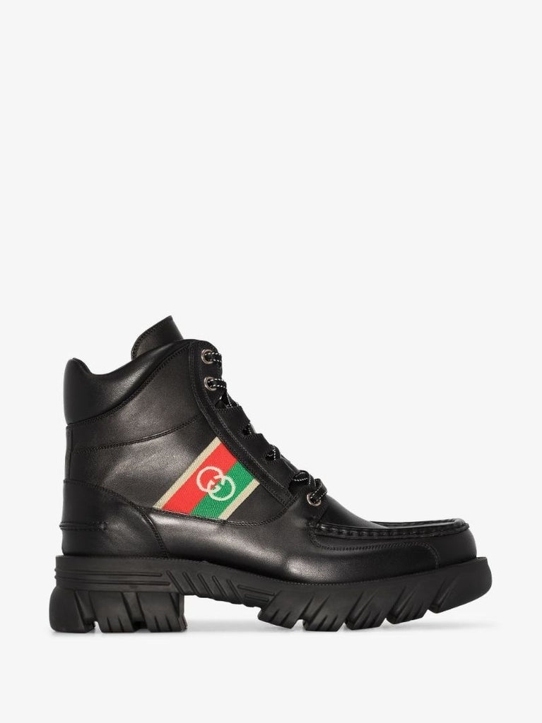 Black Romance Leather Ankle Boots