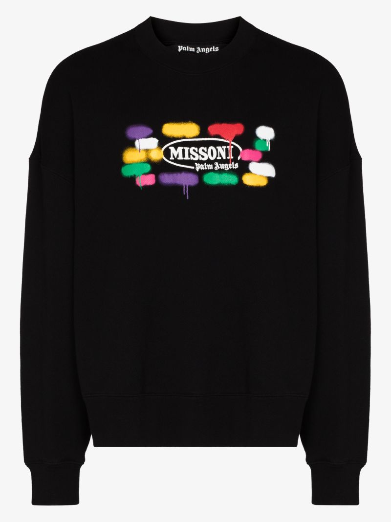 X Missoni Logo Print Cotton Sweatshirt