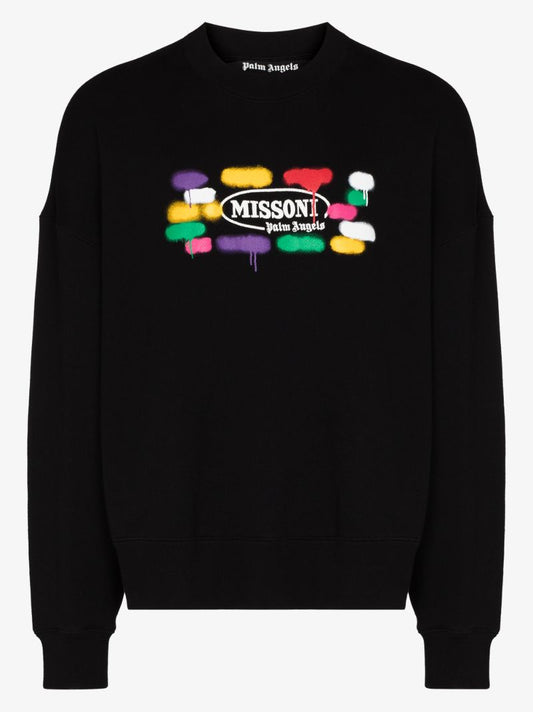 X Missoni Logo Print Cotton Sweatshirt