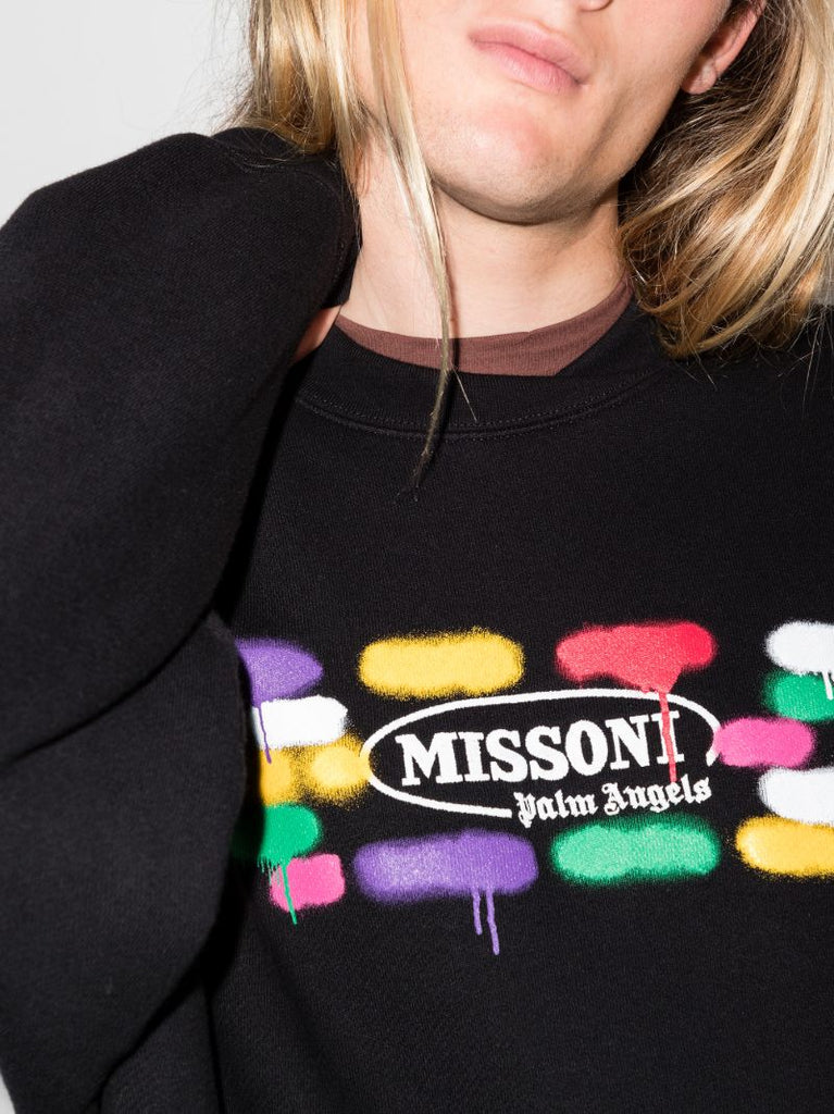 X Missoni Logo Print Cotton Sweatshirt