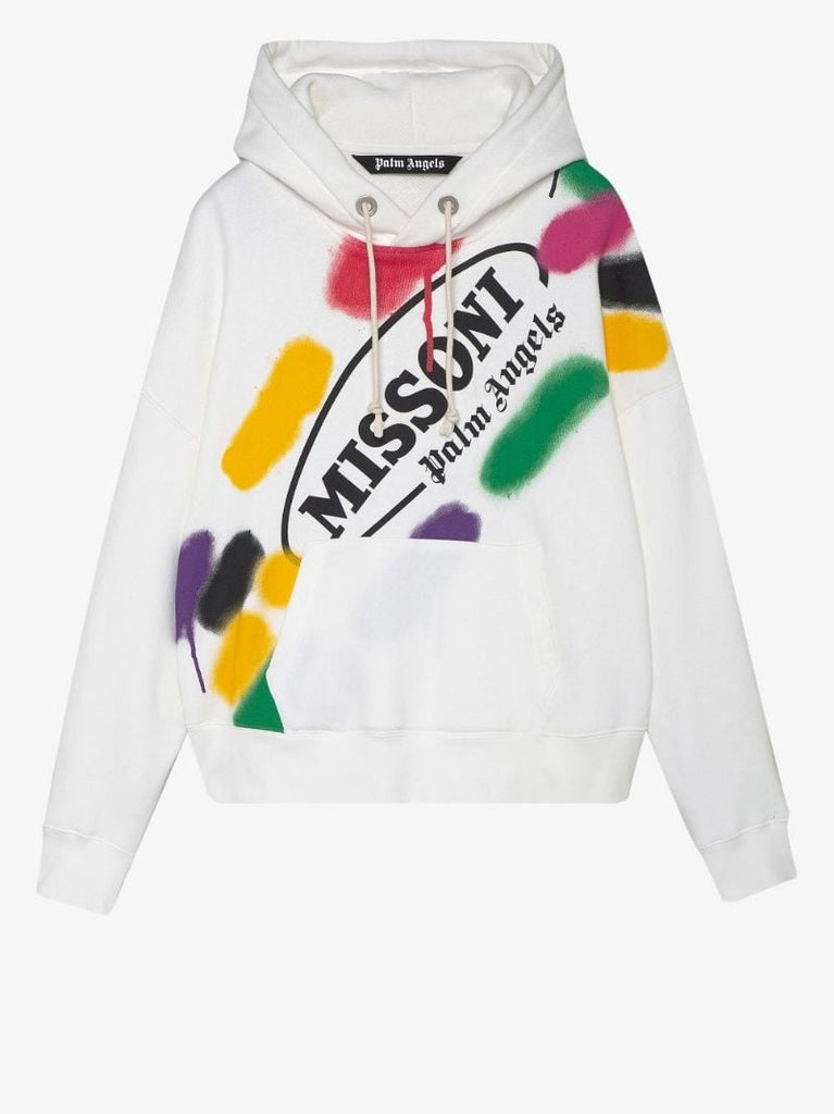 X Missoni Logo Print Cotton Hoodie