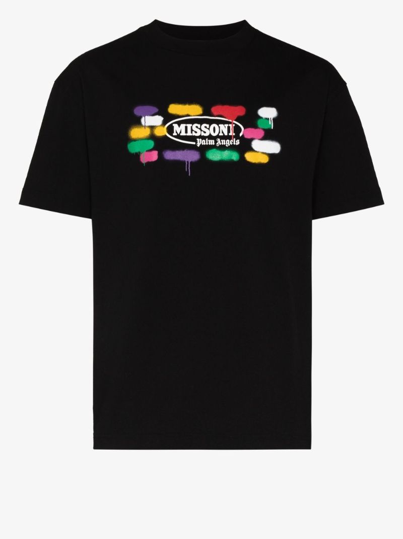 X Missoni Logo Print Cotton T-shirt