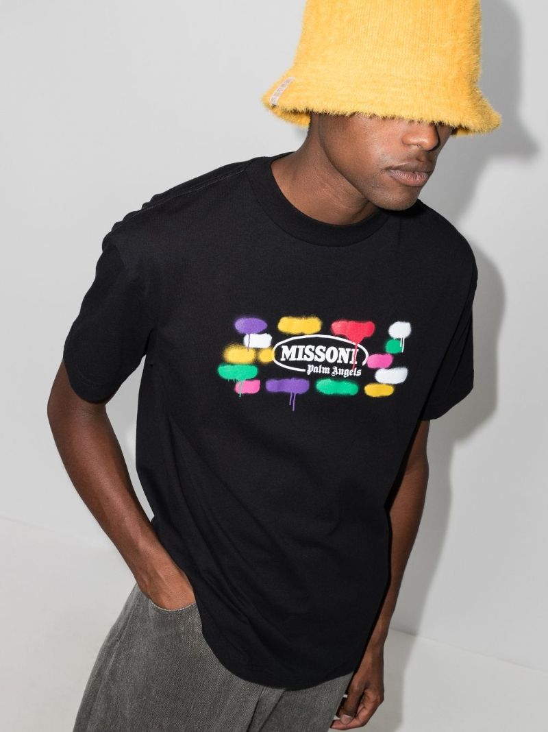 X Missoni Logo Print Cotton T-shirt