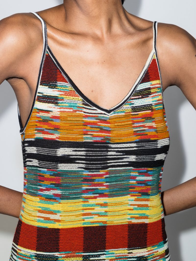X Missoni Intarsia Knitted Midi Dress