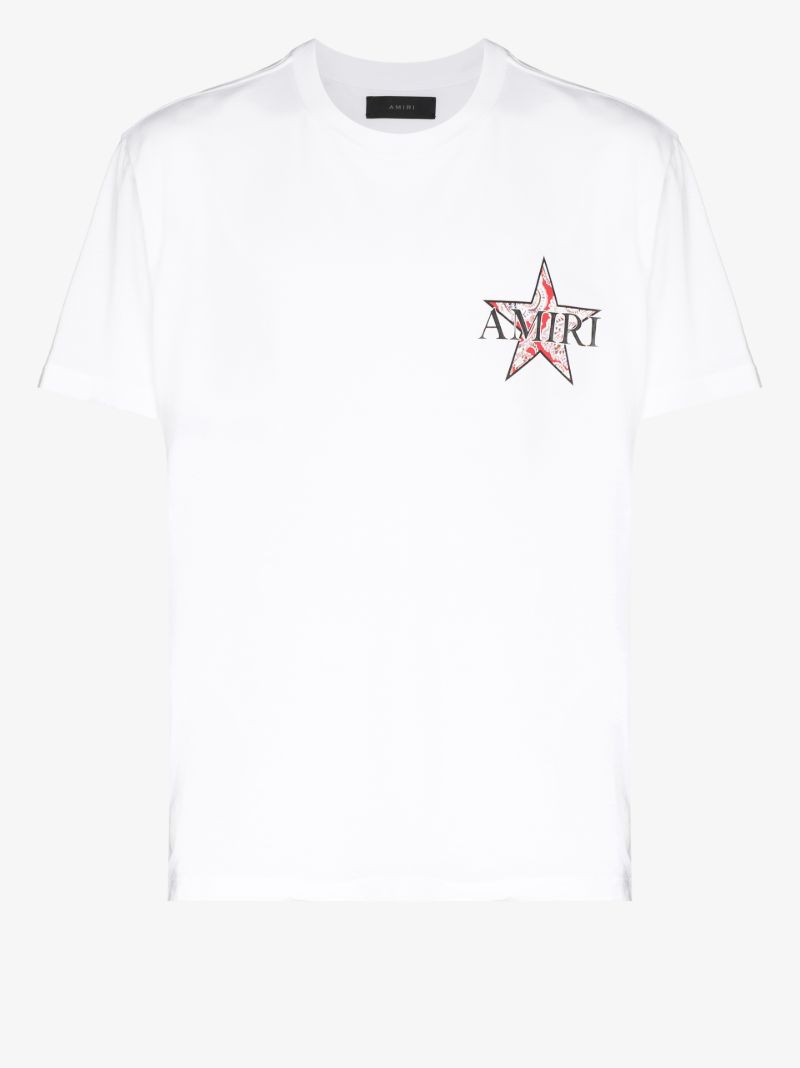 Paisley Star Logo Print T-shirt