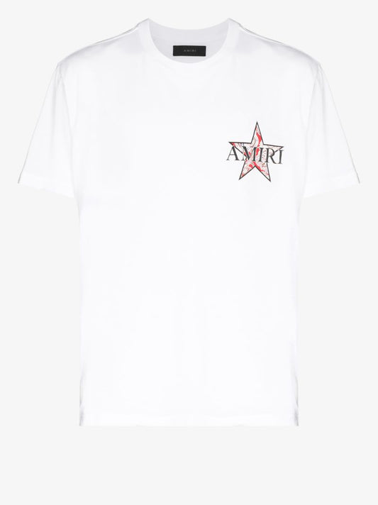 Paisley Star Logo Print T-shirt